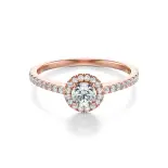 Pierścionek z różowego złota z diamentami AJPZ_096